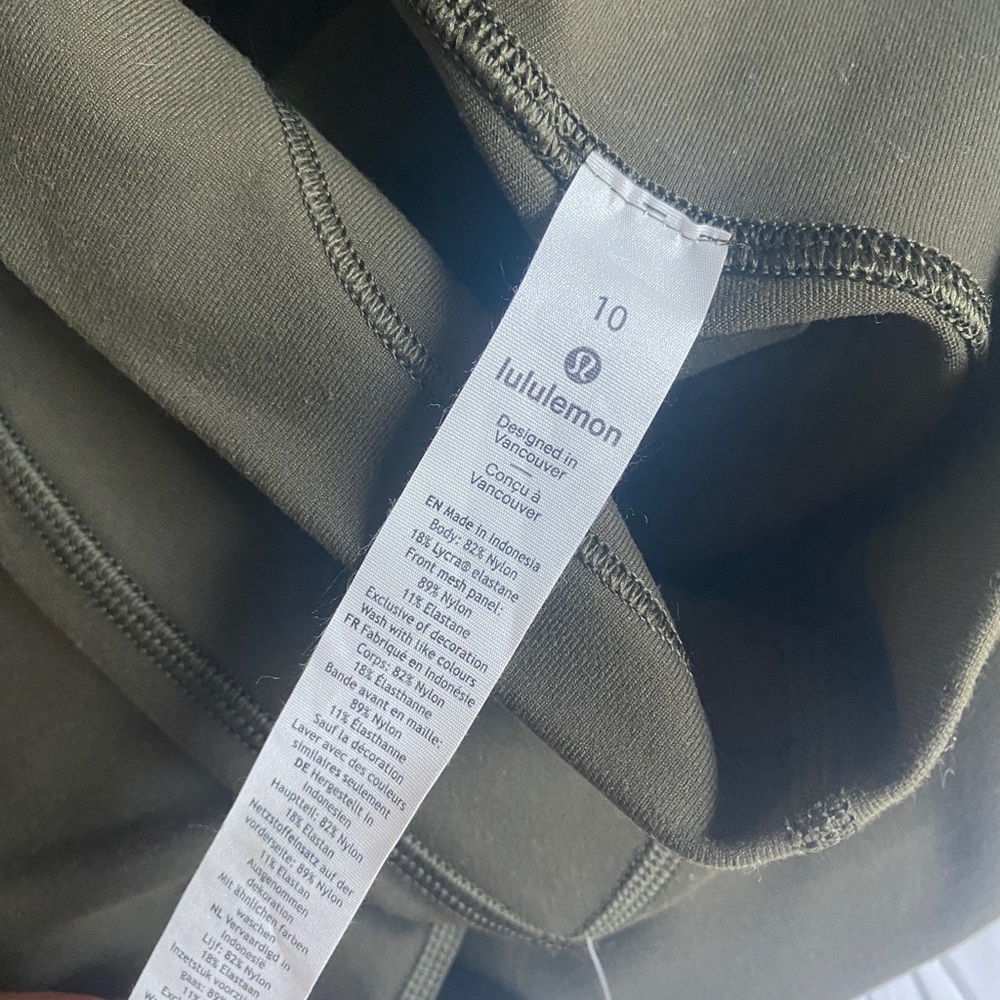 Forest Green Lululemon Wunder Under HR Tight Tech Mesh NWOT - Picture 5 of 6